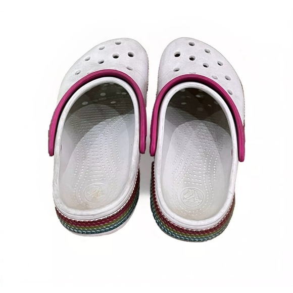Crocs Pink Crocband Sequin Clogs Rainbow Sequins - Picture 5 of 10